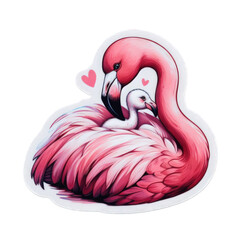 flamingo with her child Mother's Day
