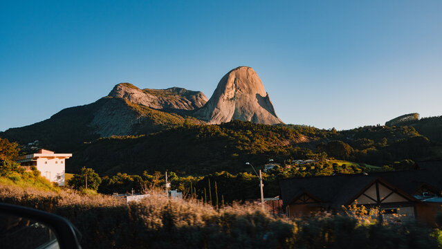 A beautiful photo of Pedra Azul, or Pedra do Lagarto in Domingos Martins in the state of Espirito Santo, Brazil.