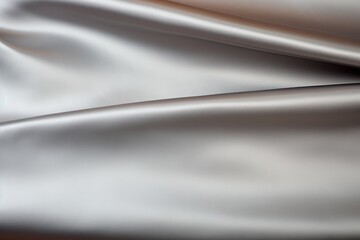 Close-up of a crumpled silver silk fabric - obrazy, fototapety, plakaty