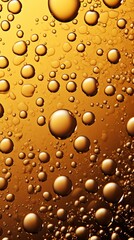 Fototapeta na wymiar Close-up of bubbles in amber liquid