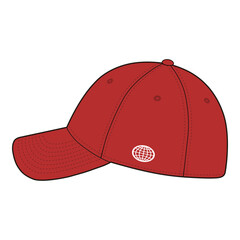 39Thirty Fitted Cap Precision Vector Design Illustration