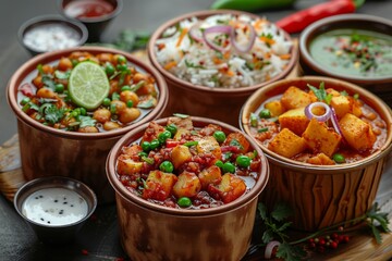 Comida india para restaurante, culturas tradicionales.
