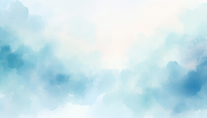 Fototapeta na wymiar Abstract light blue watercolor background with space for text or image