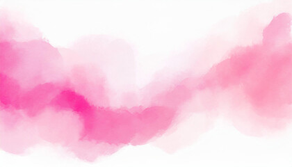 Abstract pink watercolor background texture on white, hand painted on paper - obrazy, fototapety, plakaty