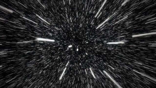4K Seamless loop flight through hyperspeed space tunnel jump to another universe