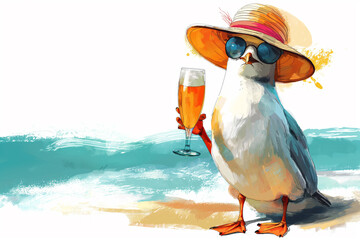 Skizze einer lustigen M&ouml;we