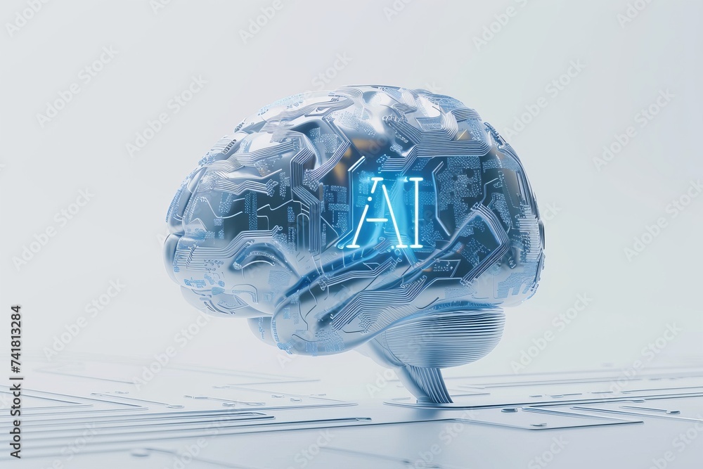 Poster ai brain chip ner. artificial intelligence neuromuscular disorders human silicon dioxide mind circui