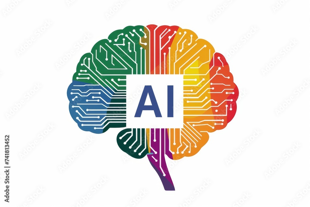 Poster ai brain chip cognitive flexibility. artificial intelligence energy healing human mental fatigue min