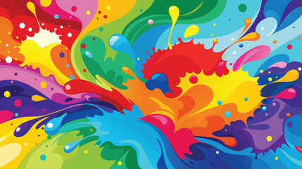 abstract colorful background with watercolor splashes