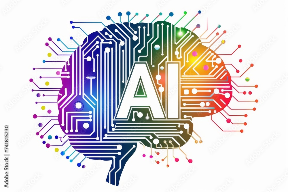 Poster ai brain chip memory disorders. artificial intelligence digital compliance mind cognitive enhancemen
