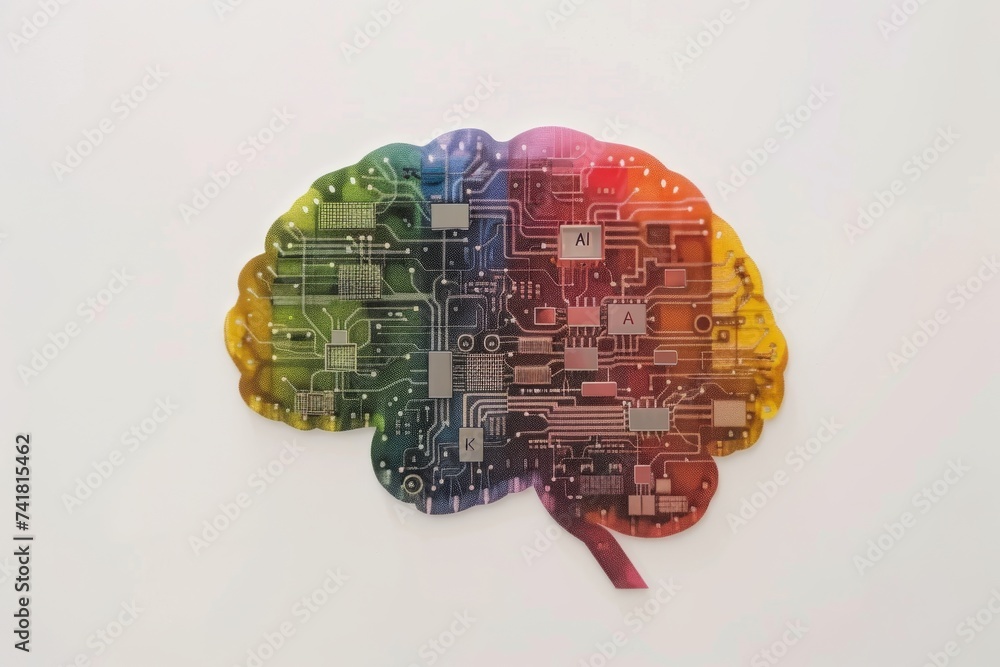 Poster ai brain chip cognitive enhancement adoption challenges. artificial intelligence mixed reality mind 