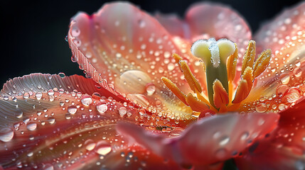 tulip in the rain