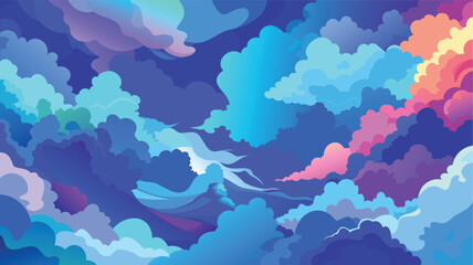 wavy blue abstract background for backdrop