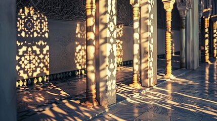 Arabesque shadow pattern, ideal as an overlay layer to add an intricate and cultural touch to any photo