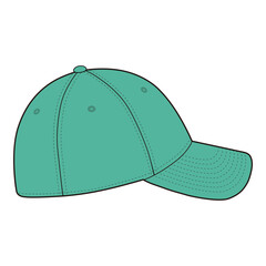 39Thirty Fitted Cap Precision Vector Design Illustration