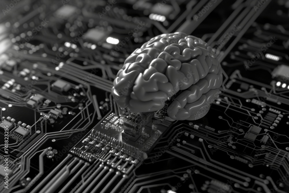 Poster ai brain chip digital signal processors. artificial intelligence homeostatic plasticity mind cloud s