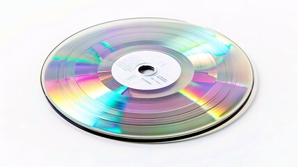 CD resting isolated against a pure white background