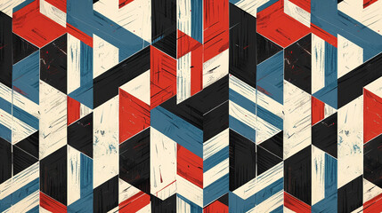 Illustration of a bold abstract geometric pattern with minimalist clean lines