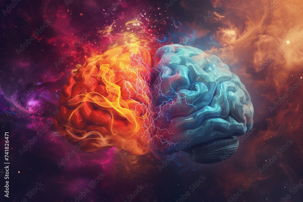 Poster ai brain chip hippocampal circuitry. artificial intelligence dmn mind brain connectivity and interve