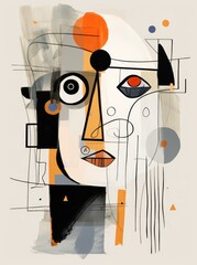 Woman With Orange Eyes Painting
