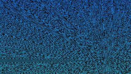 An illustration of a blue gradient with random black spots and splotches.