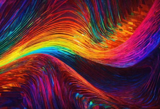 Colorful dynamic rainbow mysterious patterns. Mystical patterns. Abstract patterns speed lines. Phone background.