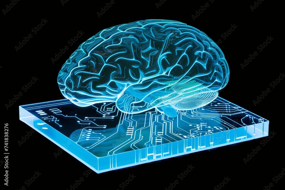 Poster ai brain chip tumor growth. artificial intelligence nanomanipulators mind magnetic resonance imaging
