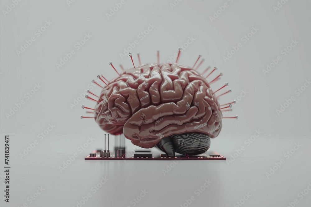 Poster ai brain chip synaptic pruning. artificial intelligence neurotransmitter effects mind document index