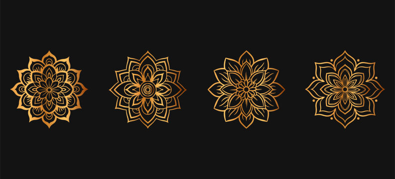 Mandala. Luxury golden Round Ornament Pattern. Henna tattoo mandala. Mehndi style. luxury mandala, golden pattern