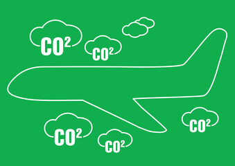 Plain with CO2 clouds green background