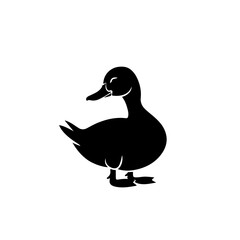 Duck Silhouette Logo Design
