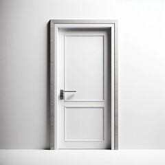 open door on a white background
