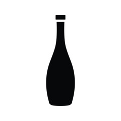 Wine bottle icon isolated on white background. Vector illustration.