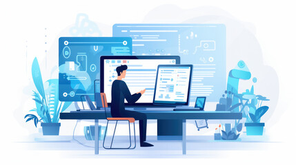 Fototapeta premium Coding bootcamp experience