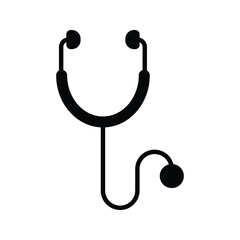 Stethoscope Icon - Medical  Health Care Symbol Glyph Vector illustration
