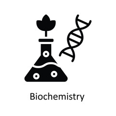 Biochemistry vector solid icon style illustration. EPS 10 File stock illustration