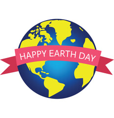 Happy Earth Day concept, banner, vector illustration