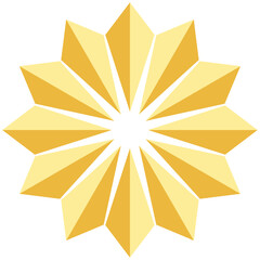 Golden star vector icon