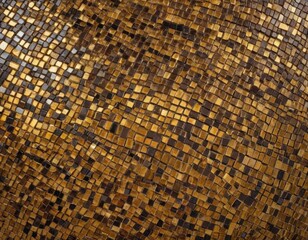 Bright gold and blue shiny tiles