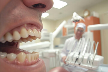 dentista trabajando en su consulta

 - obrazy, fototapety, plakaty