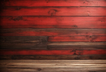 Abstract red wood background. Colorful smooth banner template texture. Easy editable illustration display product, advertisement, website info. natural color and pattern for design, montage products