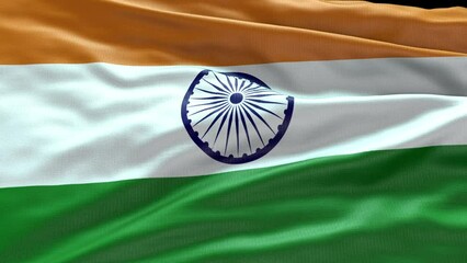 Indian national flag waving