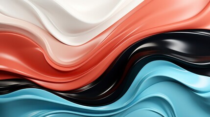 Abstract 3d background with glossy silk waves