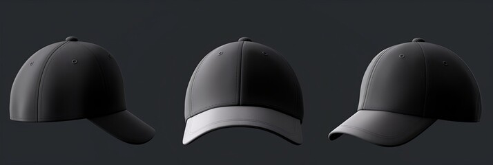 Blank Black Baseball Cap Front and Back View, Black Baseball Cap Isolated on Black, Unisex Black Baseball Hat, Blank Black Snapback Hat, Black Baseball Hat, Black Baseball Cap Mockup, easy to cut out
