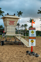 beach warning sign 