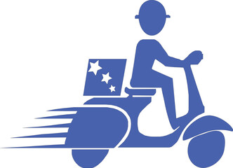 Fast delivery icon, delivery boy icon, delivery with motor bike icon, surprise, courier icon