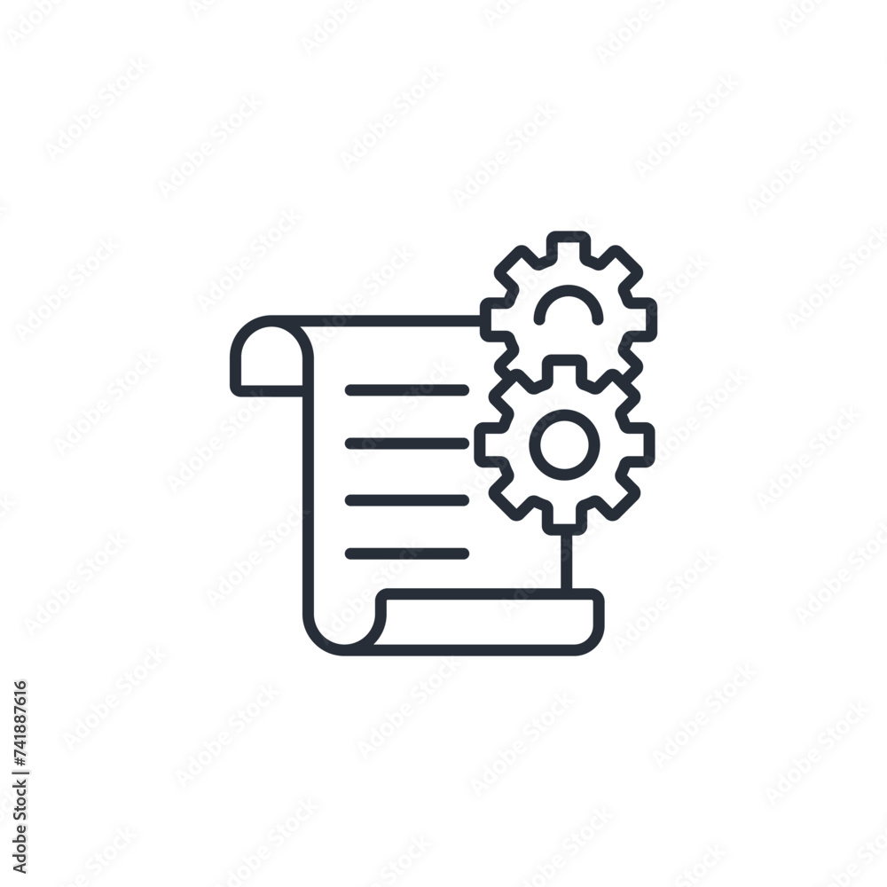 Poster protocol icon. vector.editable stroke.linear style sign for use web design,logo.symbol illustration.
