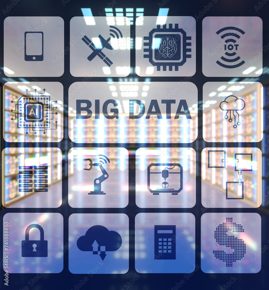Poster big data computing concept of modern it technology