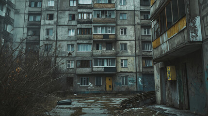 Abandoned Soviet-Era Apartment Block