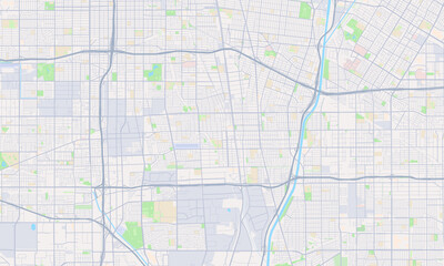 Fototapeta na wymiar Compton California Map, Detailed Map of Compton California